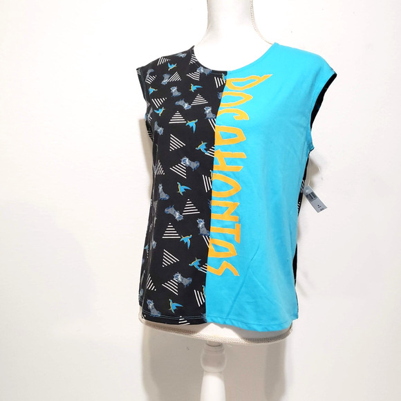 NEW!! Disney Womens SIZE M Pocahontas Meeko Muscle Tank Top Colorblock - Picture 12 of 12